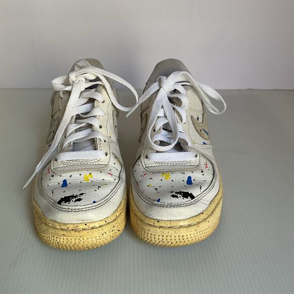 Nike Air Force 1 Low Paint Splatter GS Youth 3.5Y White DJ2598-100 - Picture 2 of 9